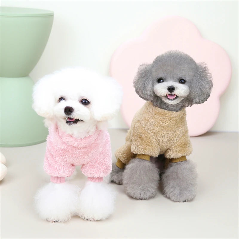 Cozy Fleece Jumpsuit for Small & Medium Dogs - Stylish Costume for Chihuahuas, French Bulldogs, and Yorkies
