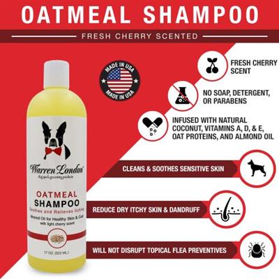 Oatmeal Shampoo For Dogs With Itchy Skin and Coats by Warren London
