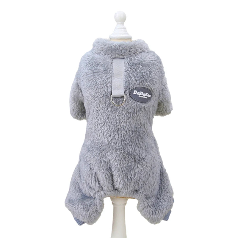 Cozy Fleece Jumpsuit for Small & Medium Dogs - Stylish Costume for Chihuahuas, French Bulldogs, and Yorkies