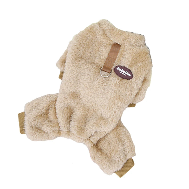 Cozy Fleece Jumpsuit for Small & Medium Dogs - Stylish Costume for Chihuahuas, French Bulldogs, and Yorkies