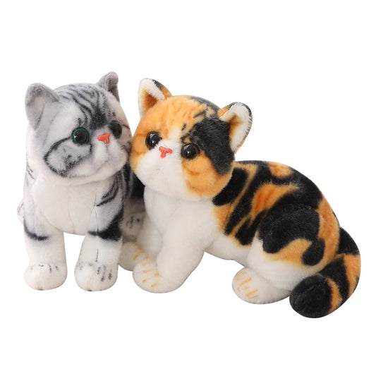 Realistic Plush Stuffed Cat Animal