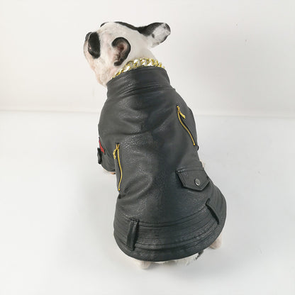 Pet Fashion Motorcycle Leather Jacket