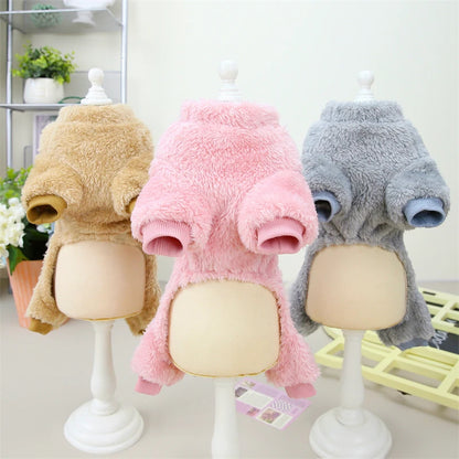 Cozy Fleece Jumpsuit for Small & Medium Dogs - Stylish Costume for Chihuahuas, French Bulldogs, and Yorkies