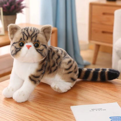 Realistic Plush Stuffed Cat Animal