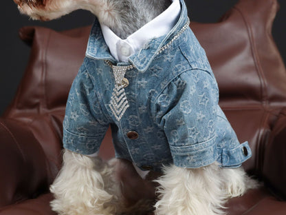 Pet Spring, Summer Presbyopia Denim Shirt