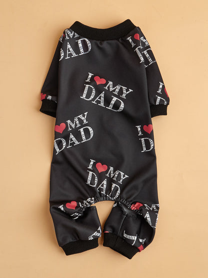 I Love Mom / I Love Dad Onesie PJ's For Dogs And Cats