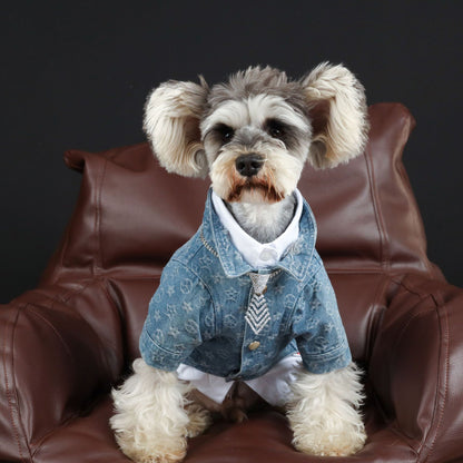 Pet Spring, Summer Presbyopia Denim Shirt