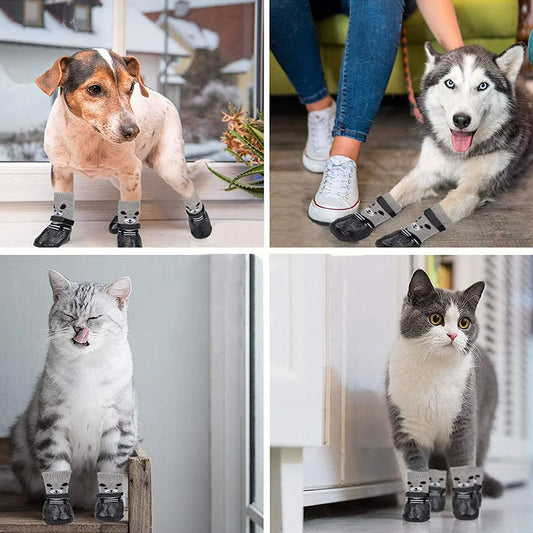 Best Waterproof Dog & Cat Socks With Non - Skid Soles