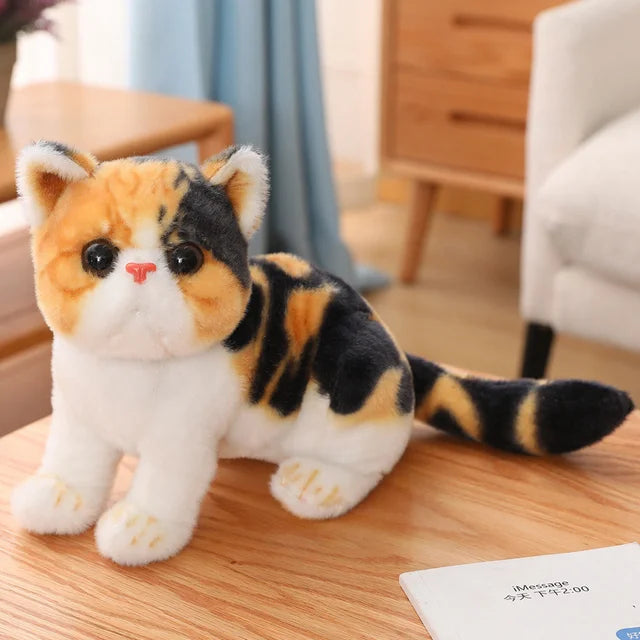 Realistic Plush Stuffed Cat Animal