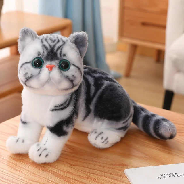 Realistic Plush Stuffed Cat Animal