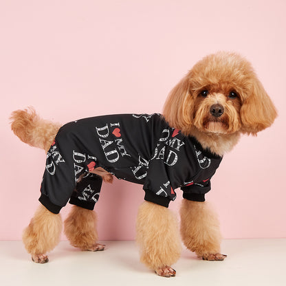 I Love Mom / I Love Dad Onesie PJ's For Dogs And Cats